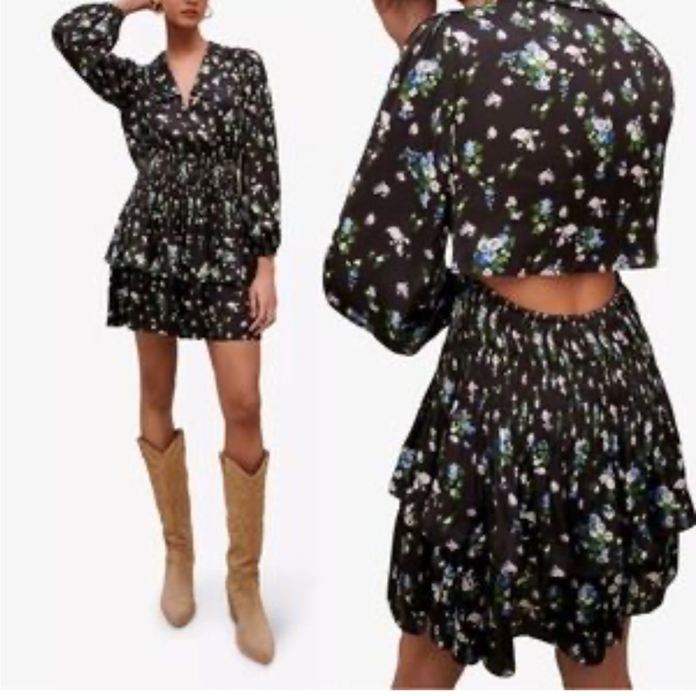 Maje Floral Black Dress - Picture 2 of 11